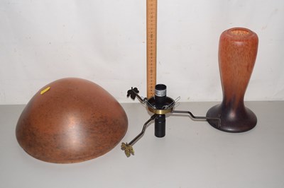 Lot 137 - A mottled glass mushroom formed light of...