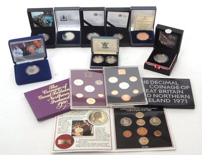 Lot 269 - A quantity of silver proof coins: including a...