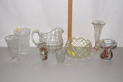 Lot 145 - Mixed Lot: Various glass vases, bowls, jug etc