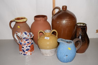 Lot 184 - Mixed Lot: Two gallon stone ware flagon...