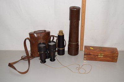 Lot 189 - Vintage brass five drawer telescope marked...