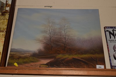 Lot 202 - 20th Century School oil on board study of...