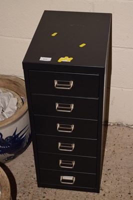 Lot 211 - Small metal six drawer chest