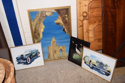 Lot 213 - Mixed Lot: Alain Holt study of ruins titled...