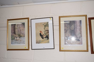 Lot 220 - Benfield pair of coloured prints chicken and a...