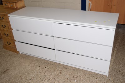 Lot 271 - Modern white six drawer bedroom chest