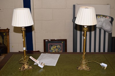 Lot 275 - A pair of reproduction table lamps