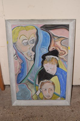 Lot 285 - Nancy Whister abstract  figural study, oil on...