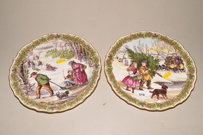 Lot 510 - Two Spode Christmas plates