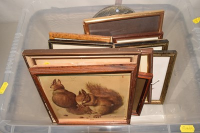 Lot 531 - A box of various assorted framed pictures