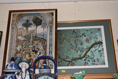 Lot 539 - Reproduction Medievel print after Pinturicchio...