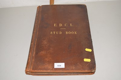 Lot 554 - One volume leather bound E.D.C.I Stud Book