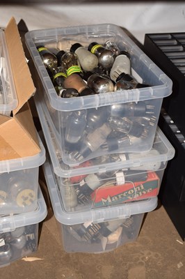 Lot 581 - Three plastic boxes of various vintage valves
