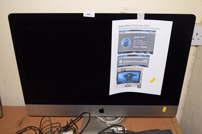 Lot 660 - An Apple iMac 27" circa 2013