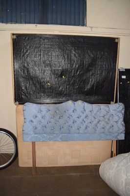 Lot 641 - A head board and double divan bed base