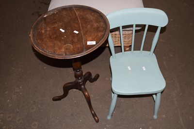Lot 676 - A painted stick back child's chair and a...