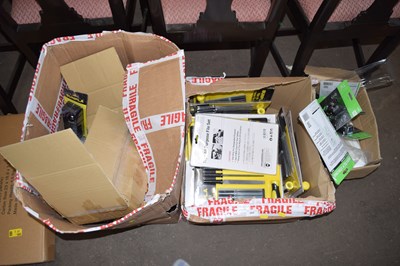 Lot 684 - Three boxes containing various file sets,...