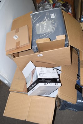 Lot 692 - Two boxes of black plastic clips, boxed waxing...
