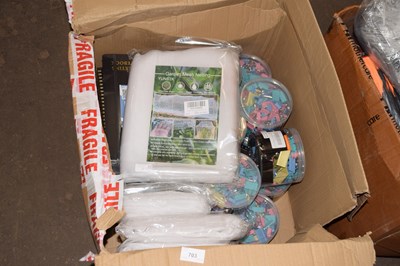 Lot 703 - One box of various notebooks, paperclips,...