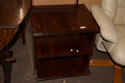 Lot 732 - A mahogany finish combination side table and...