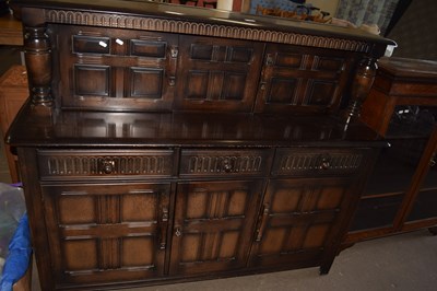 Lot 735 - Dark elm sideboard, possibly Ercol