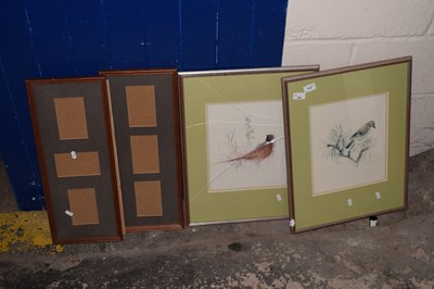 Lot 740 - Two ornithological prints and two further...