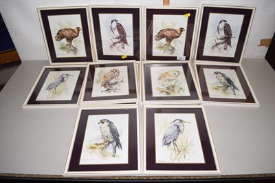 Lot 596 - A group of framed prints of birds