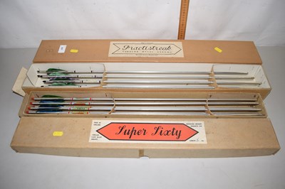 Lot 597 - Two boxes of tubular metal arrows