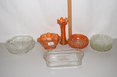 Lot 605 - Mixed lot of glass wares to include Carnival...
