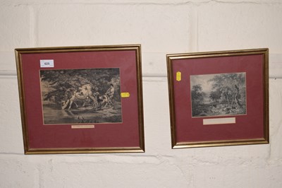 Lot 625 - 19th Century monochrome print The Watering...