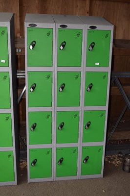 Lot 291 - Bank of twelve metal lockers