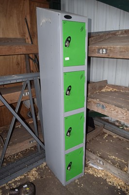 Lot 293 - Bank of four metal lockers