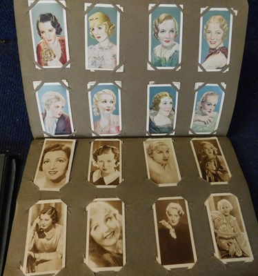 Lot 431 - Box: 7 cigarette card albums containing mainly...