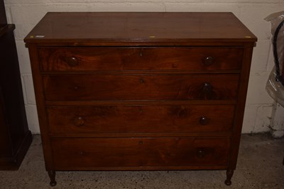 Lot 211 - Victorian mahogany four drawer chest with...