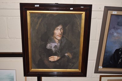 Lot 215 - A contemporary portrait study of a figure in...