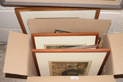 Lot 217 - A box of mixed pictures