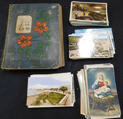 Lot 438 - Box: 150+ picture postcards as removed from an...