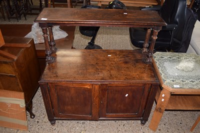 Lot 261 - A late Victorian stained oak side cabinet with...