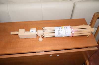Lot 264 - A wooden Swift umbrella yarn winder