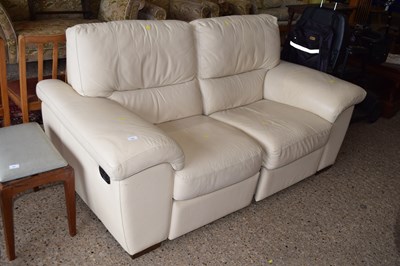 Lot 268 - A leather two seater sofa