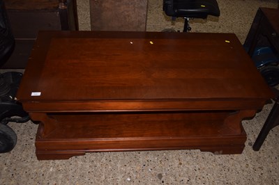 Lot 270 - Mahogany finish coffee table