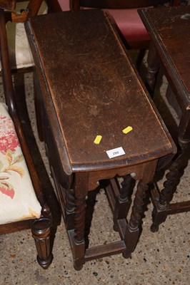 Lot 280 - A small early 20th Century oak drop leaf table...