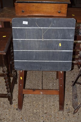 Lot 282 - Child's chalk board on easel back stand