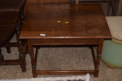 Lot 305 - 20th Century oak rectangular side table on...