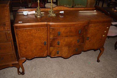 Lot 314 - Walnut veneered sideboard with two doors and...