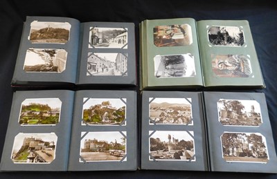 Lot 443 - Four old postcard albums containing circa 800...