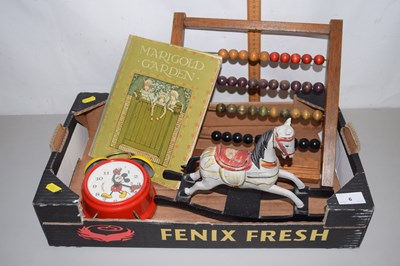 Lot 6 - Box containing a Mickey Mouse alarm clock,...