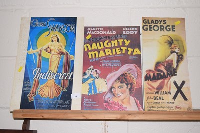 Lot 24 - A number of vintage film posters on card