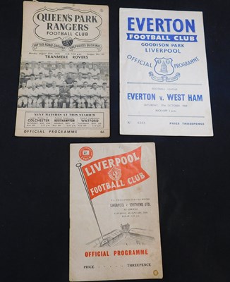 Lot 547 - Packet: three soccer programmes, Liverpool v...