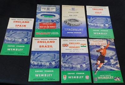 Lot 456 - Packet: 8 England International Wembley soccer...